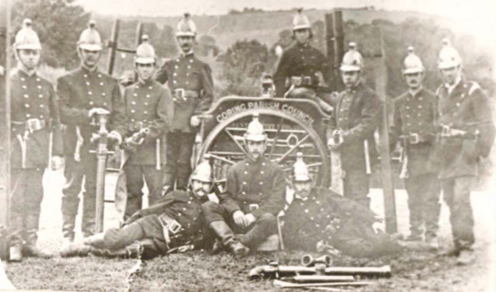 Goring Fire Brigade with handcart. All photos in this article courtesy of Michael Godfrey